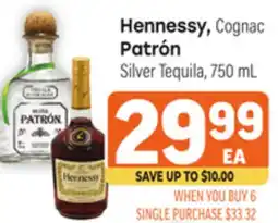 Tony’s Fresh Market Hennessy, Cognac, Patrón Silver Tequila offer