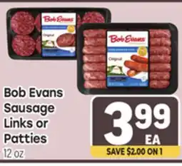 Tony’s Fresh Market Bob Evans Sausage Links or Patties offer