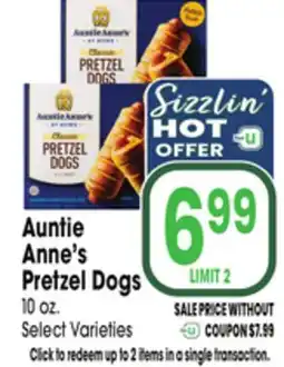 Jewel-Osco Auntie Anne's Pretzel Dogs offer