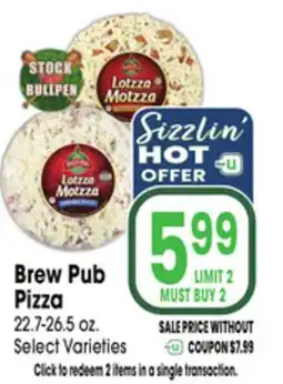 Jewel-Osco Brew Pub Pizza offer