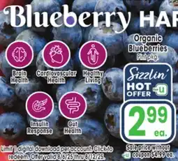 Jewel-Osco Organic Blueberries offer