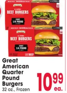 Jewel-Osco Great American Quarter Pound Burgers offer