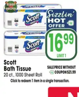 Jewel-Osco Scott Bath Tissue offer