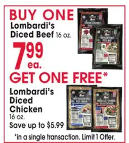 Jewel-Osco Lombardi's Diced Beef offer