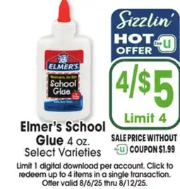 Jewel-Osco Elmer's School Glue offer
