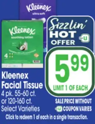 Jewel-Osco Kleenex Facial Tissue offer