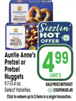 Jewel-Osco Auntie Anne's Pretzel or Pretzel Nuggets offer