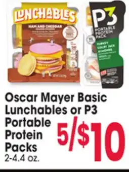 Jewel-Osco Oscar Mayer Basic Lunchables or P3 Portable Protein Packs offer