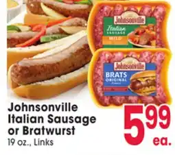 Jewel-Osco Johnsonville Italian Sausage or Bratwurst offer
