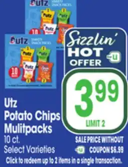 Jewel-Osco Utz Potato Chips Mulitpacks offer