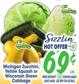 Jewel-Osco Michigan Zucchini, Yellow Squash or Wisconsin Green Cabbage offer