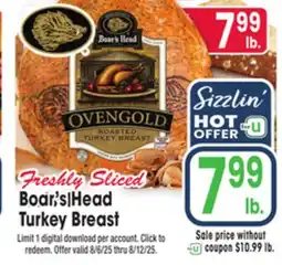 Jewel-Osco Kretschmar Turkey Breast Boar's Head Turkey Breast offer