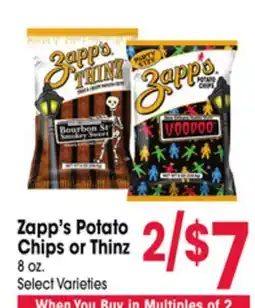 Jewel-Osco Zapp's Potato Chips or Thinz offer