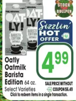Jewel-Osco Oatly Oatmilk Barista Edition offer