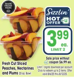 Jewel-Osco Fresh Cut Sliced Peaches, Nectarines offer
