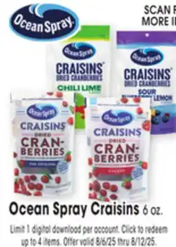 Jewel-Osco Ocean Spray Craisins offer