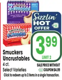 Jewel-Osco Smuckers Uncrustables offer