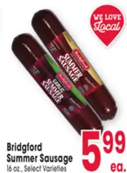 Jewel-Osco Bridgford Summer Sausage offer
