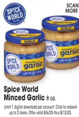 Jewel-Osco Spice World Minced Garlic offer