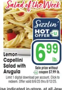 Jewel-Osco Lemon Capellini Salad with Arugula offer