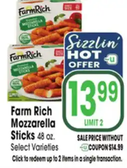 Jewel-Osco Farm Rich Mozzarella Sticks offer