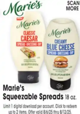 Jewel-Osco Marie's Squeezable Spreads offer
