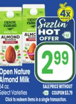 Jewel-Osco Open Nature Almond Milk offer