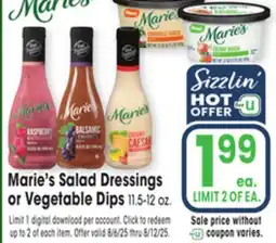 Jewel-Osco Marie's Salad Dressings or Vegetable Dips offer