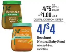 Mariano's Beechnut Natural Baby Food offer