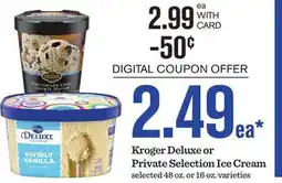 Mariano's Kroger Deluxe or Private Selection Ice Cream offer