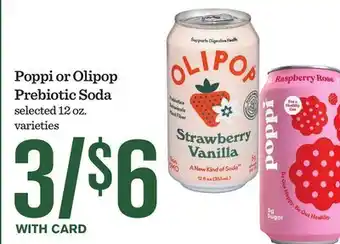 Mariano's Poppi or Olipop Prebiotic Soda offer
