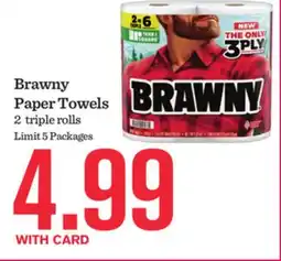 Mariano's Brawny Paper Towels offer