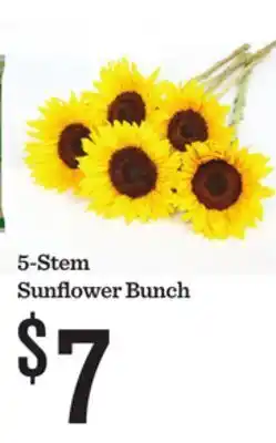 Mariano's 5-Stem Sunflower Bunch offer