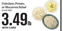 Mariano's Coleslaw, Potato, or Macaroni Salad offer