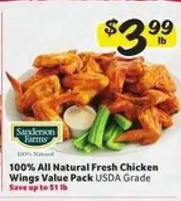 Winn Dixie 100% All Natural Fresh Chicken Wings Value Pack offer