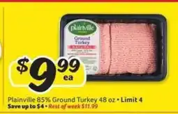 Winn Dixie Plainville 85% Ground Turkey offer