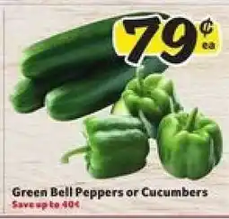 Winn Dixie Green Bell Peppers or Cucumbers offer