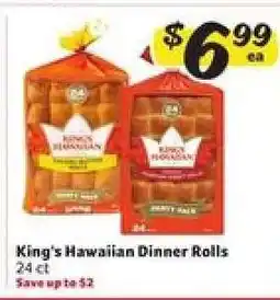Winn Dixie King's Hawaiian Dinner Rolls offer