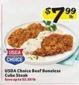 Winn Dixie USDA Choice Beef Boneless Cube Steak offer
