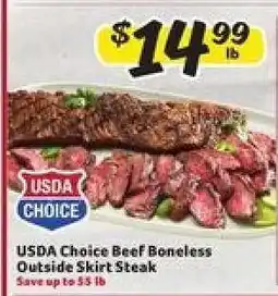 Winn Dixie USDA Choice Beef Boneless Outside Skirt Steak offer