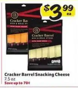 Winn Dixie Cracker Barrel Snacking Cheese offer