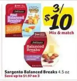 Winn Dixie Sargento Balanced Breaks offer