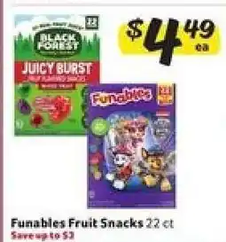 Winn Dixie Funables Fruit Snacks offer