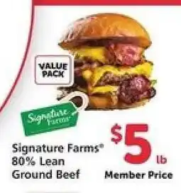 Safeway Signature Farms 80% Lean Ground Beef offer