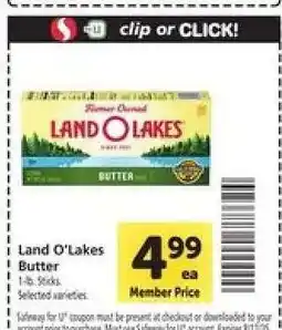 Safeway Land O Lakes Butter offer