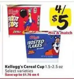 Winn Dixie Kellogg's Cereal Cup offer