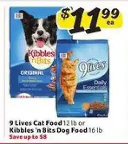 Winn Dixie 9 Lives Cat Food or Kibbles 'n Bits Dog Food offer