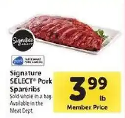 Safeway Signature SELECT Pork Spareribs offer