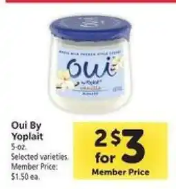 Safeway Oui by Yoplait offer