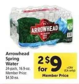 Safeway Arrowhead Spring Water offer
